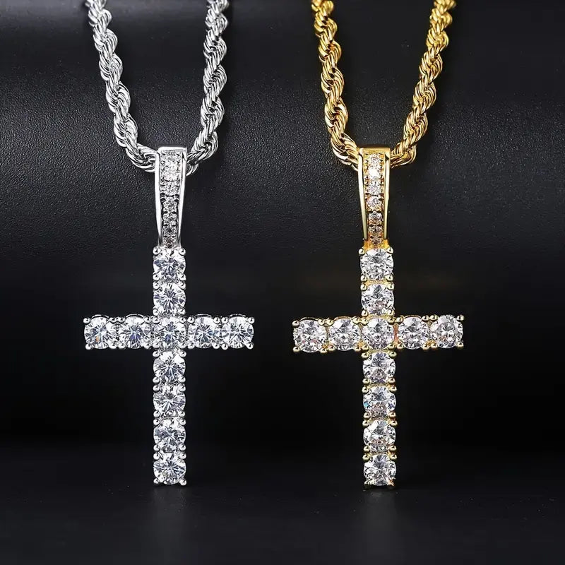 SPIRITIO Diamond Cross Necklace
