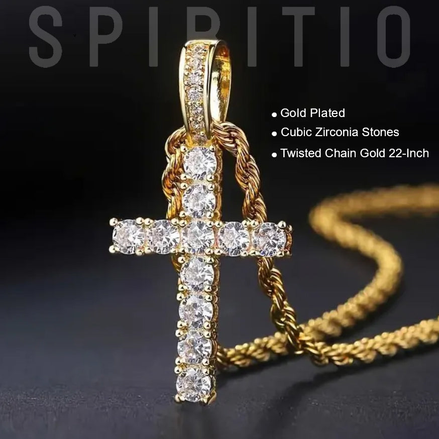 SPIRITIO Diamond Cross Necklace