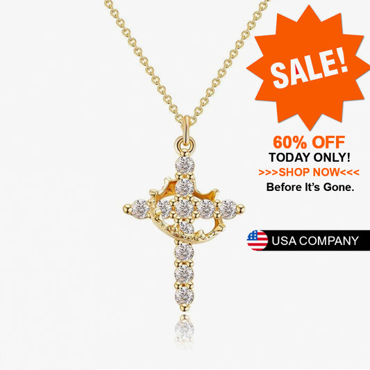 Crowned Cross Necklace